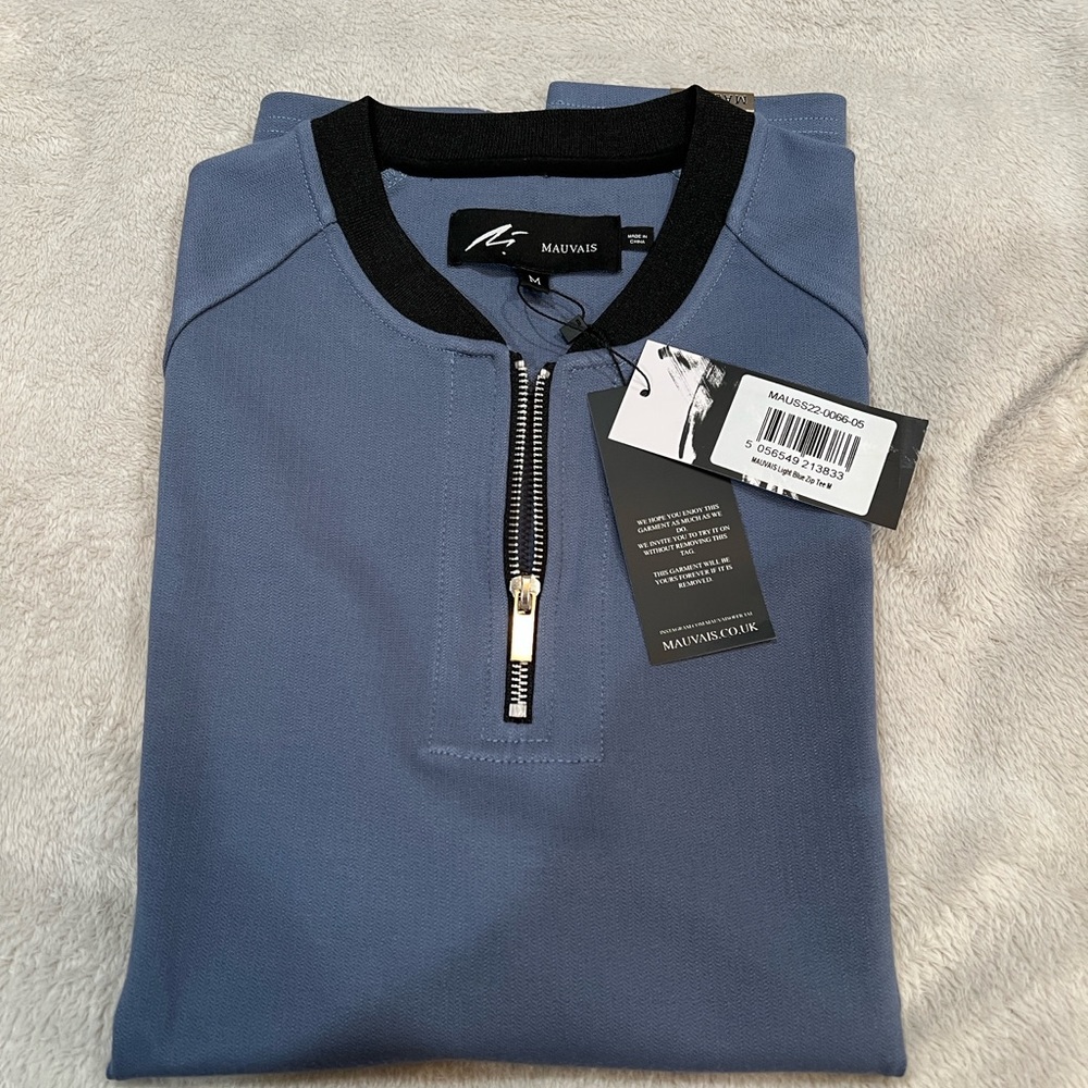 Mauvais Blue Half-Zip Sweatshirt